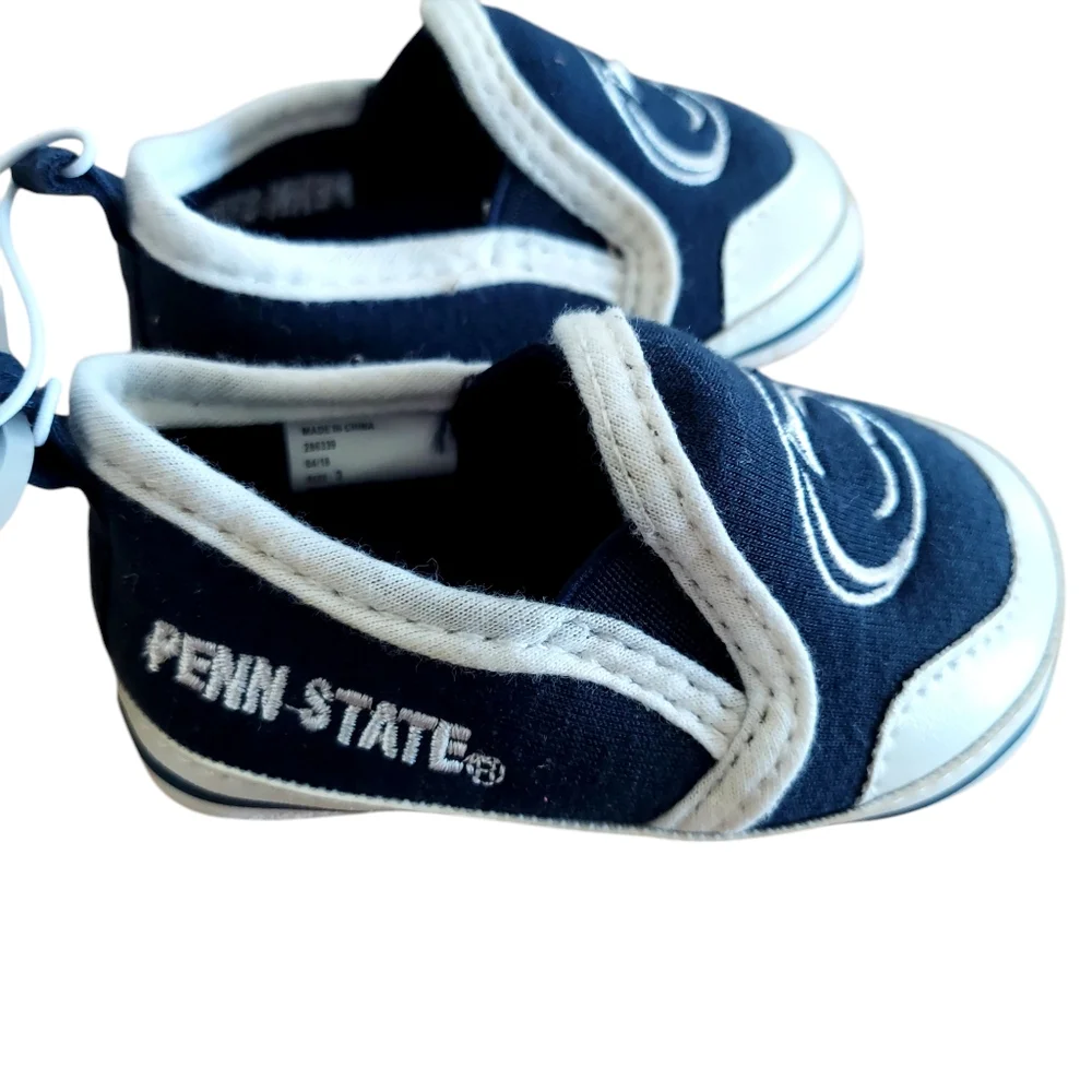 Penn State Nittany Lions Infant Shoes Size 9-12 Months Embroidered Team Logo New